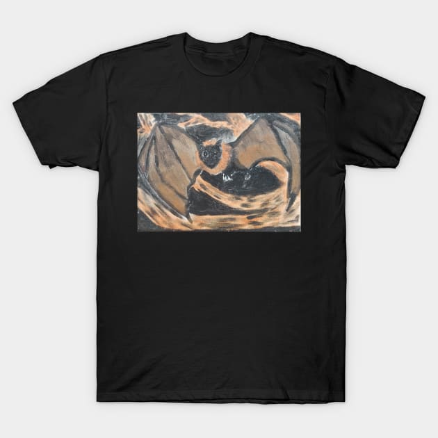 Grey Headed Flying Fox Bat T-Shirt by Spiritjay